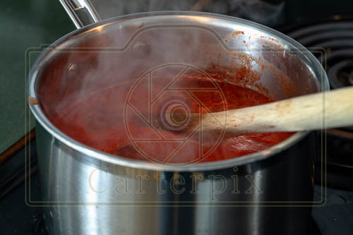 Marinara sauce in a pot