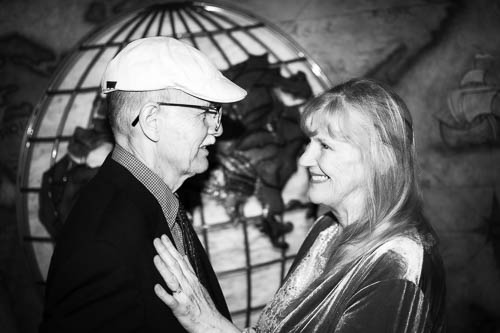 Portrait of couple in black and white