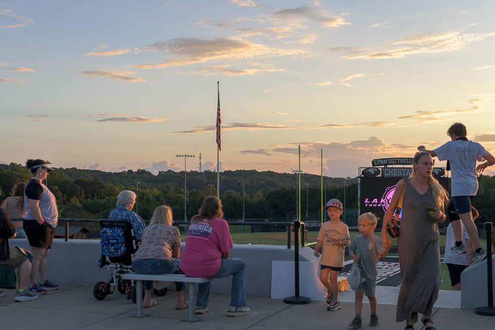 A slice of Americana with a flag, and Cloud, cross detail.