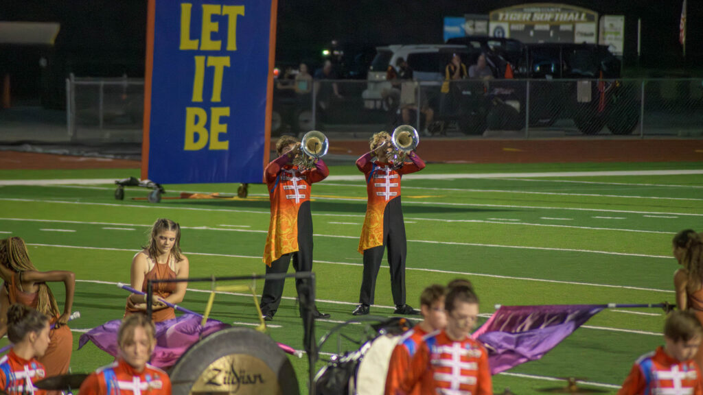 Houston County Silver and Black marching band competition day