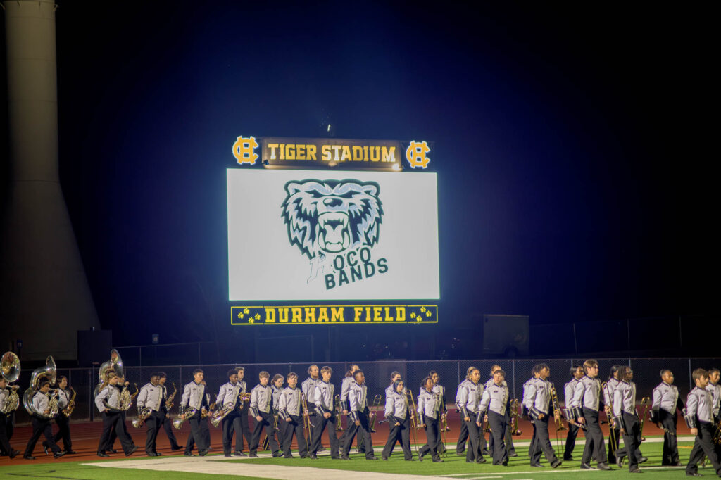 Houston County Silver and Black marching band competition day