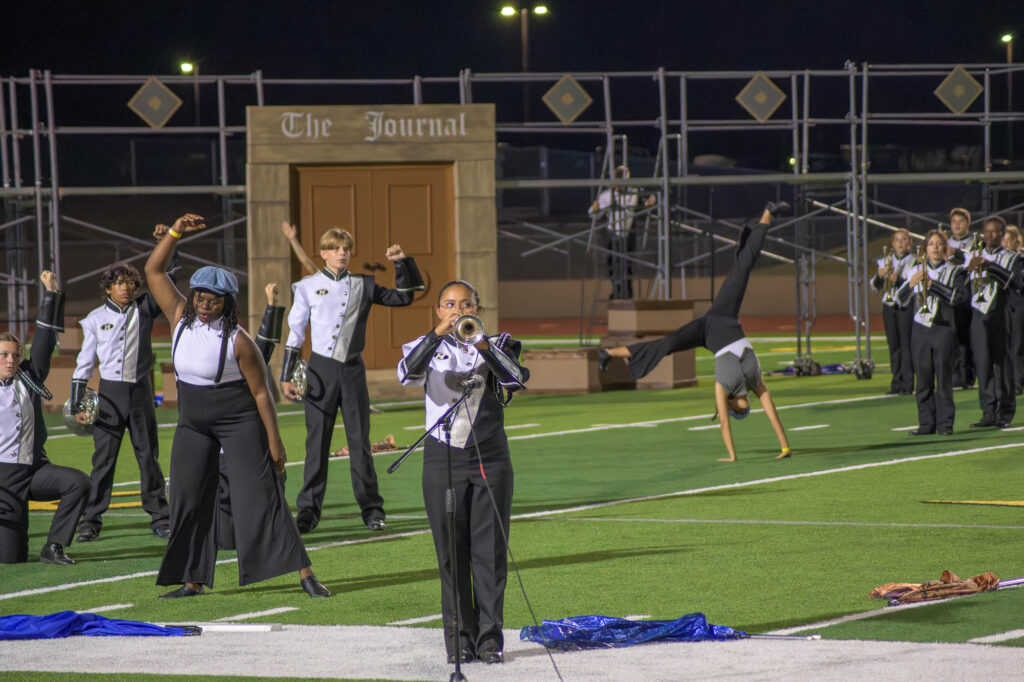 Houston County Silver and Black marching band competition day