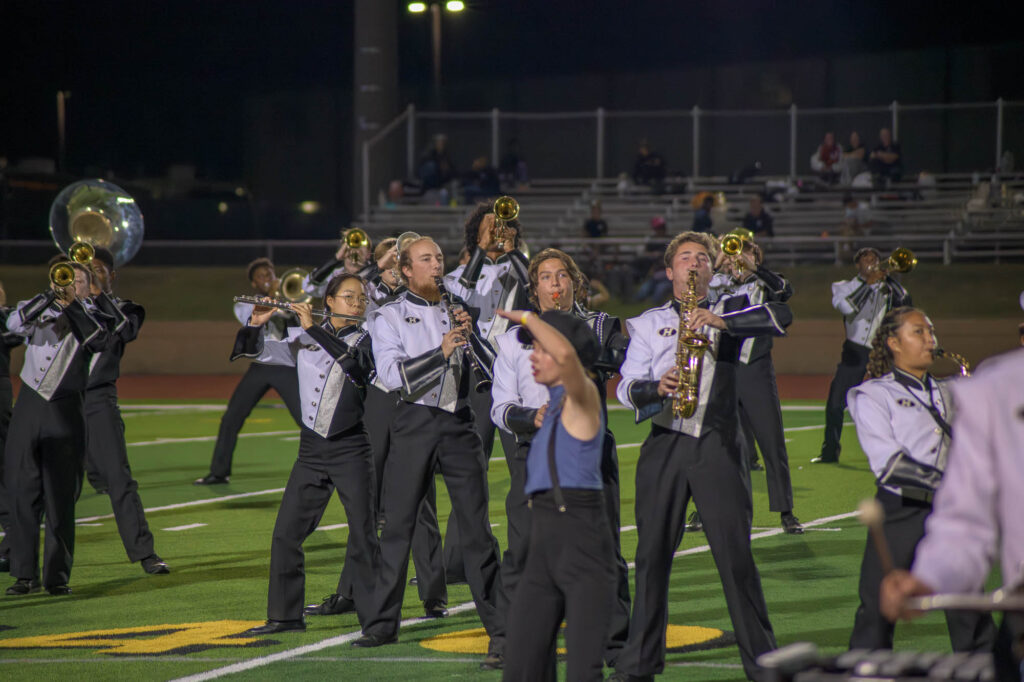 Houston County Silver and Black marching band competition day
