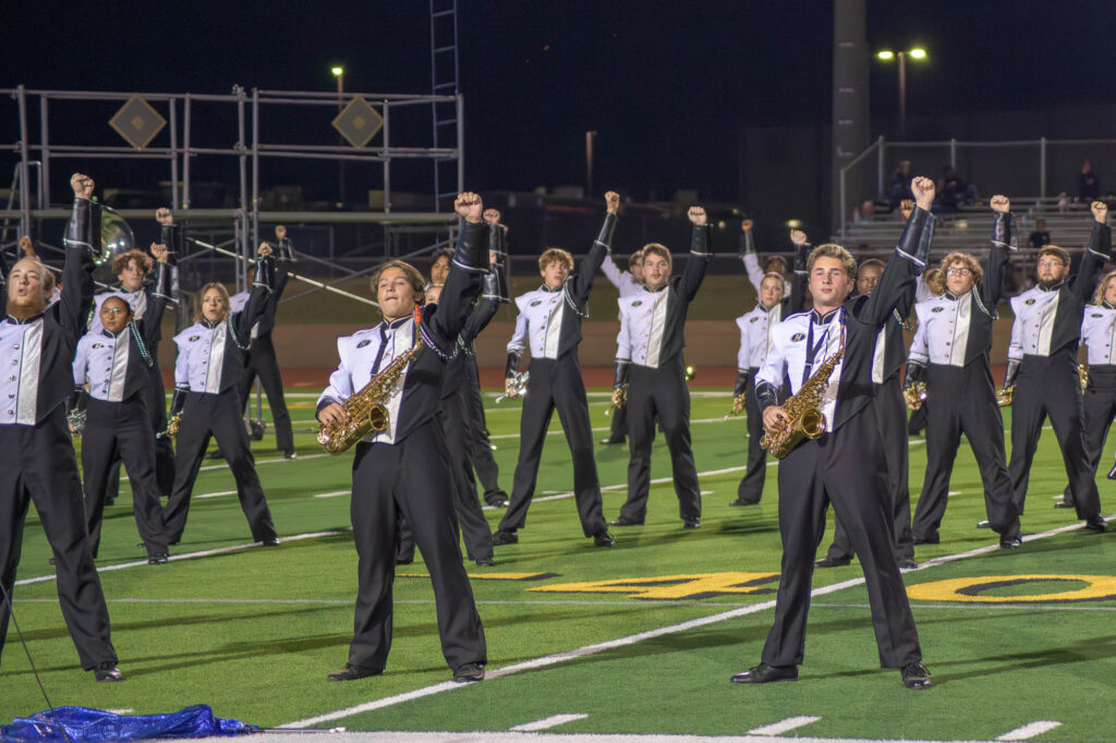 Houston County Silver and Black marching band competition day