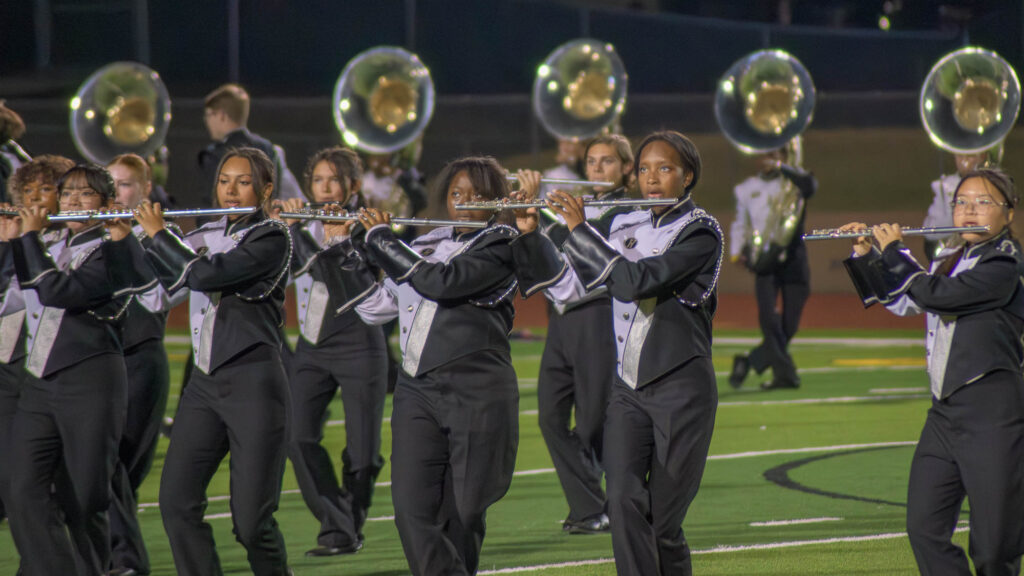 Houston County Silver and Black marching band competition day