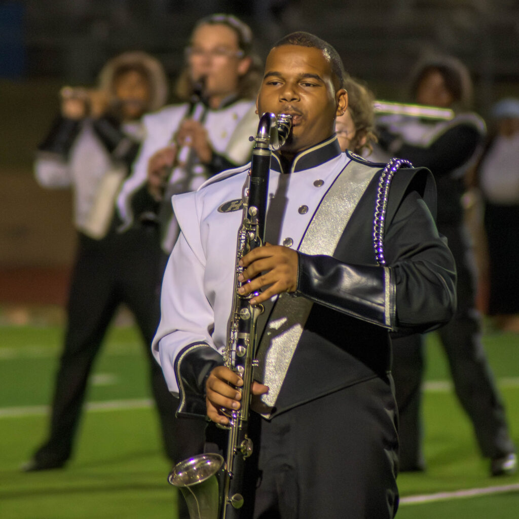 Houston County Silver and Black marching band competition day