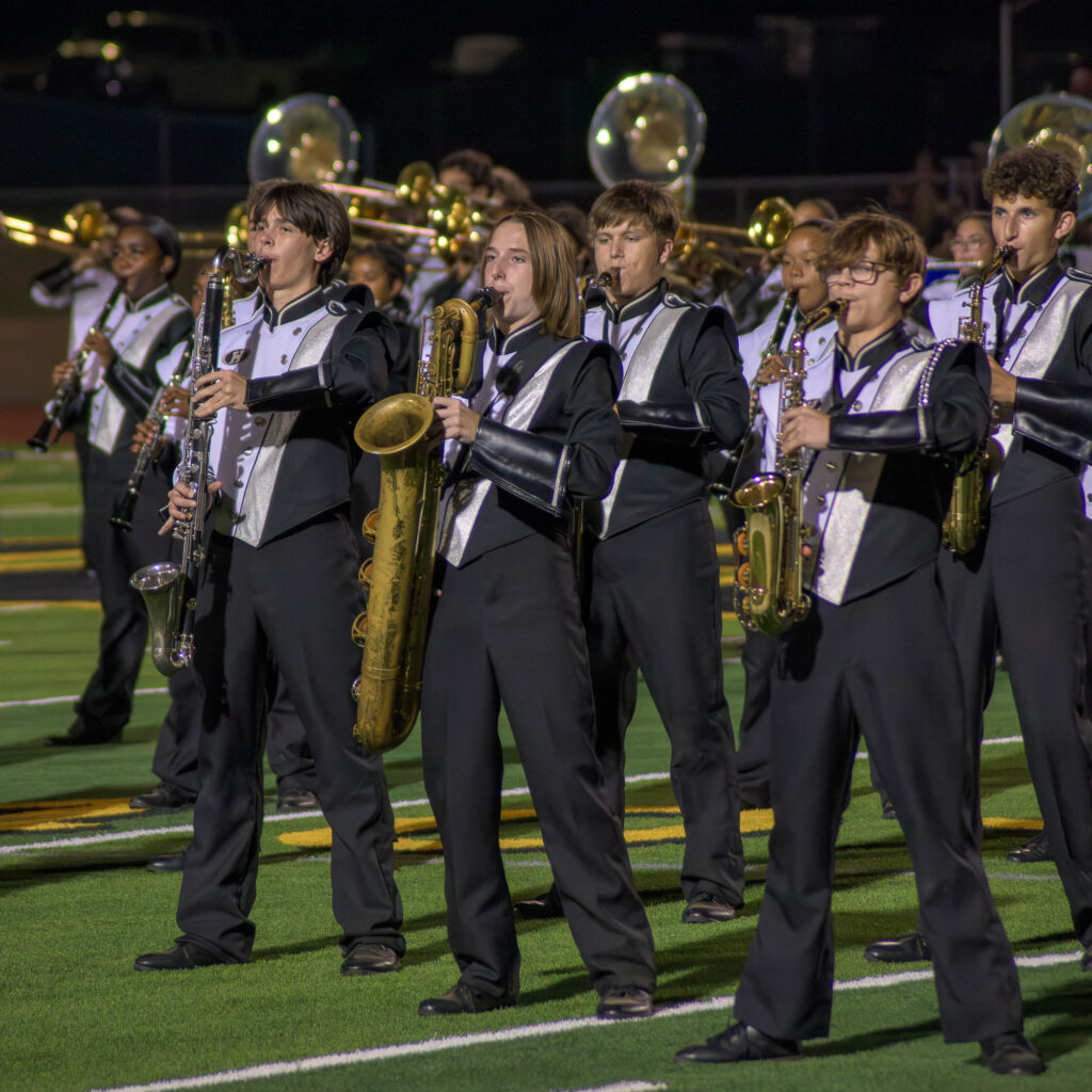 Houston County Silver and Black marching band competition day