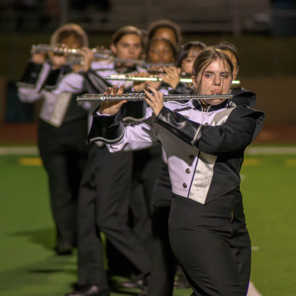 Houston County Silver and Black marching band competition day