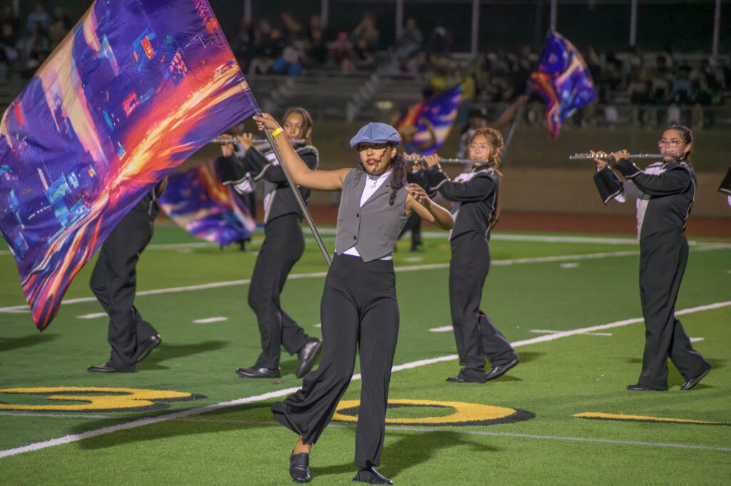 Houston County Silver and Black marching band competition day