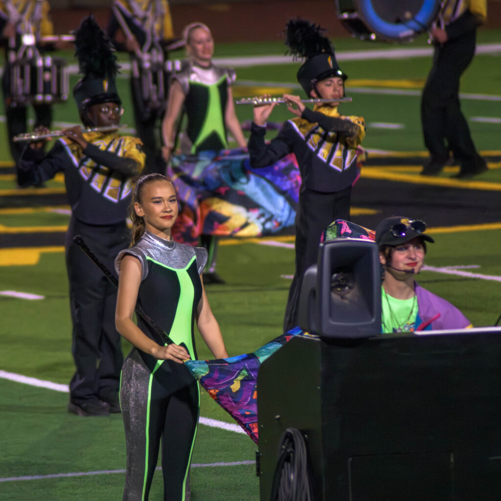 Houston County Silver and Black marching band competition day