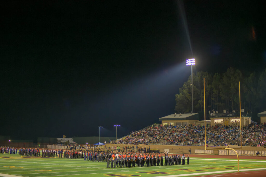Houston County Silver and Black marching band competition day